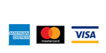 We accept American Express, Master Card, Visa